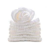 BWINKA 10-Pack garza mussola quadrati, 11 "x11" Organics baby salviette, Premium riutilizzabili Panni - Extra Soft per la pelle sensibile, Newborn mussola caldo del bagno del bambino Asciugamani bianco puro