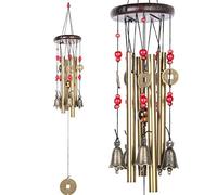 Bwinka cinese tradizionale incredibile 4 tubi 5 campane di bronzo yard Garden Outdoor Living Wind chimes 60 cm