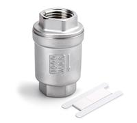Bwintech 1 PcValvola di ritegno , 3/4” BSP filettatura femmina Acciaio inox 304 verticale Valvola di non ritorno a molla in linea, prevenzione antiriflusso