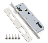 Bwintech 1 Pz Serratura A Infilare In Acciaio Inox 9230, Corpo Serratura Da 92 mm. Al Centro e 30 mm. Di Arretramento, Serratura Per Porte Con Telaio In Nichel Satinato Per Porte Interne Ed Esterne