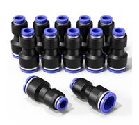 Bwintech 12 pezzi da 6 mm a 12 mm pneumatico dritto riduttore push to connect adattatore a sgancio rapido raccordi riduttore (PG6-12)