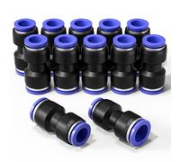 Bwintech 12 Pz 8mm a 10mm Pneumatico Diritto Riduttore Push to Connect Adattatore Quick Release Riduttore Raccordi (PG8-10)