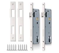 Bwintech 2 Pz Serratura A Infilare In Acciaio Inox 9240, Corpo Serratura Da 92 mm. Al Centro e 40 mm. Di Arretramento, Serratura Per Porte Con Telaio In Nichel Satinato Per Porte Interne Ed Esterne