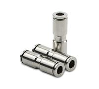 Bwintech 3 Pcs 8 mm dritto spingere in collegare raccordo pneumatico, 2 vie in ottone nichelato Quick Release PU linea d'aria adattatore