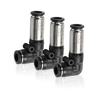 Bwintech 3 pezzi valvola di ritegno pneumatica 6 mm gomito flusso unidirezionale per il collegamento di raccordi per tubi flessibili dell'aria del compressore d'aria