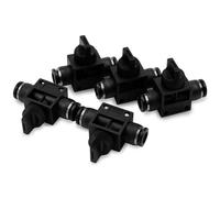 Bwintech 5 pezzi 8mm tubazione OD aria flusso controllo valvola a sfera spingere per collegare diritto pneumatico Unione raccordo