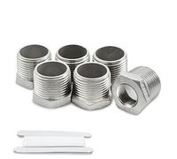Bwintech 6 Pz da 3/8" maschio a 1/4" femmina con filettatura BSP Connettore esagonale inossidabile di riduzione per la conversione del collegamento dei tubi
