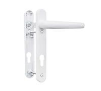 Bwintech UPVC Maniglia per porta,bianca,entrata 92mm,interasse viti 120mm,piastra posteriore 210mm,Sistema a molla di alta qualità,Adatto a tutte le porte d'ingresso in UPVC, porte del patio