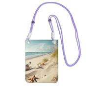 BWLHJKE Beach Seaside Crossbody Borsa per telefono per donne e uomini impermeabile mini borsa per cellulare portafoglio piccole borse a tracolla con cinturino regolabile da viaggio sacchetto per