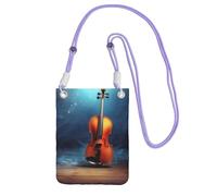 BWLHJKE Borsa a tracolla per telefono con poster di violino per donne e uomini, impermeabile, mini borsa a tracolla per cellulare, piccola borsa a tracolla con tracolla regolabile, custodia da viaggio