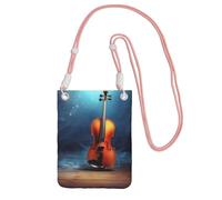 BWLHJKE Borsa a tracolla per telefono con poster di violino per donne e uomini, impermeabile, mini borsa a tracolla per cellulare, piccola borsa a tracolla con tracolla regolabile, custodia da viaggio