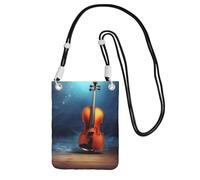 BWLHJKE Borsa a tracolla per telefono con poster di violino per donne e uomini, impermeabile, mini borsa a tracolla per cellulare, piccola borsa a tracolla con tracolla regolabile, custodia da viaggio