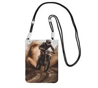 BWLHJKE Borsa a tracolla per telefono da motocross, unisex, impermeabile, mini borsa a tracolla con tracolla regolabile, da viaggio, per cellulare, da cintura, nera, taglia unica