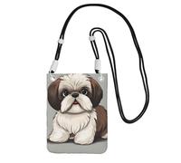 BWLHJKE Shih Tzu Dog Crossbody Borsa per telefono per donne e uomini, impermeabile, mini borsa a tracolla per cellulare, piccola borsa a tracolla con tracolla regolabile, da viaggio, per telefono