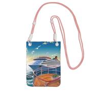 BWLHJKE Summer Sea Cruise Crossbody Borsa per telefono per donne e uomini impermeabile mini borsa per cellulare portafoglio piccole borse a tracolla con cinturino regolabile da viaggio sacchetto per