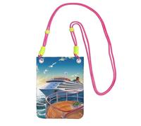 BWLHJKE Summer Sea Cruise Crossbody Borsa per telefono per donne e uomini impermeabile mini borsa per cellulare portafoglio piccole borse a tracolla con cinturino regolabile da viaggio sacchetto per