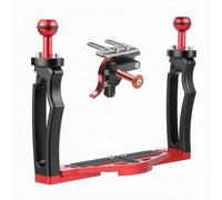 BWOFJGWH Supporto Fotocamera Subacquea Rig Staffa Piastra Base Multifunzione Maniglie Alte Cave Collegamento Scorrevole Blocco a, Impugnatura A Mano Mista + Otturatore