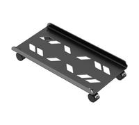 BWOFJGWH Supporto per Case PC Base Carrello Vassoio Piattaforma Elevata con Acciaio Laminato a Freddo Ventilazione Ottimizzata con Fori Ruote con Freno Adatto per Setup Informatica, Nero