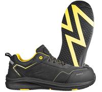 BWOLF Phoenix S3S Scarpe da lavoro per uomo S3 scarpe antinfortunistiche per uomo S3 Nabuk impermeabili, antiscivolo 4 x 4 Grip Tech, suola Ergo, Nero , 43 EU