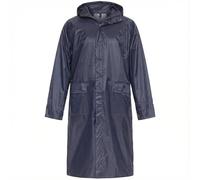 BWOLF POSEIDON Impermeabile Uomo Lungo Poncho Antipioggia Riutilizzabile Outdoor con Cappuccio, Blu, XL