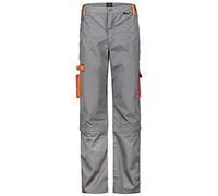 BWOLF Sigma - Pantaloni da lavoro da uomo, modello classico, con tasche multifunzione, grigio chiaro/arancione, XXXL