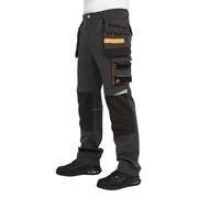 BWOLF Vector Pantaloni da lavoro da uomo - Pantaloncini da lavoro robusti e flessibili in 90% nylon, 10% elastan, leggeri, elastici, con tasche, grigio., XL