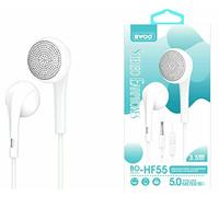 bwoo Cuffie Auricolari Cavo 5 Metri Jack 3.5mm Cuffiette Volume Stereo Microfono HF55