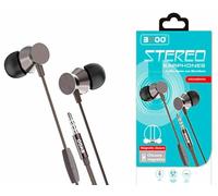 bwoo Cuffie Auricolari Stereo Jack 3.5mm Chiusura Magnetica Microfono 120cm HF12