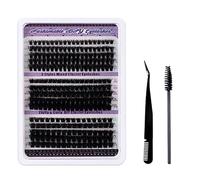BWOOOWE 3 Stück Kit Lash Extension Con Pinzette Ciglia Finte Ciuffetti Autoadesive Ciuffetti Finte Preincollate Cluster Lashes Senza Colla Ciglia Press E Go Fai Da Te