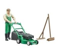 Bruder BRD62103 BWorld - Giardiniere con tosaerba e attrezzi