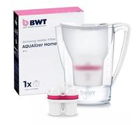 AQUAlizer Home bianco, 1 cartuccia filtrante minerale al magnesio, filtro dell'acqua da tavolo, supporta il sistema muscolare e nervoso, rafforza ossa e denti, riduce la fatica, riduce il calcare