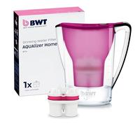 BWT Aqualizer Home Water Filter Including 1 Filter Cartridge Aubergine 2.7 L | Filter with 1 Magnesium Filter Cartridge | Water Filter Drinking Water | Filters Limescale, Chlorine, Lead & Copper