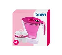 BWT Filtro acqua Pinguino incl. 1 cartuccia filtrante Rosa 2,7L | Filtro con 1 cartuccia filtrante al magnesio | Filtro acqua potabile | Filtra calcare, cloro, piombo e rame