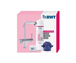 BWT Filtro acqua AQA Drink Pure Loft | Rubinetto a 2 vie con beccuccio a L e doccetta estraibile con cartuccia filtrante al magnesio | Filtro acqua potabile | Filtra calcare, cloro, piombo e rame