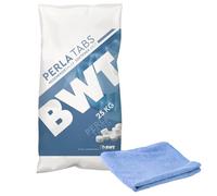 BWT Perla Tabs 94239 - Sale rigenerante, 25 kg, incluso panno in microfibra Kör4u blu