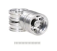 Bwuikim 2Pcs Aggiornamento Ruota Posteriore per Cerchio Mozzo 10 Raggi Giocattolo Accessori di 1/14 Scala Hobby Off-Road Trattore T Cerchi Set Cerchi