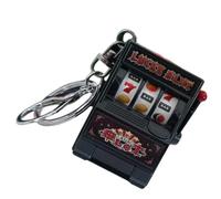 Bwuikim Accessorio accattivante con ciondolo a forma di macchina della frutta, progettato per gli appassionati di giochi e per coloro che cercano oggetti strani, Nero , Taglia unica