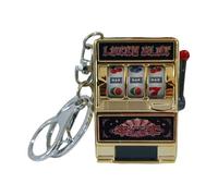 Bwuikim Accessorio accattivante con ciondolo a forma di macchina della frutta, progettato per gli appassionati di giochi e per coloro che cercano oggetti strani, Oro, Taglia unica