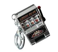 Bwuikim Accessorio accattivante con ciondolo a forma di macchina della frutta, progettato per gli appassionati di giochi e per coloro che cercano oggetti strani, Argento, Taglia unica