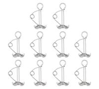 Bwuikim Confezione da 10 picchetti per tenda con fibbia a molla, picchetti e moschettoni, per campeggio, esterni, in acciaio inossidabile, portatili, adatti