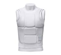 Bwuikim Protezione toracica da allenamento, traspirante, per karate, con assorbimento degli urti e cinghie regolabili per una pratica sicura