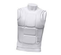 Bwuikim Protezione toracica da allenamento, traspirante, per karate, con assorbimento degli urti e cinghie regolabili per una pratica sicura