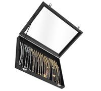 Bwuikim Vassoio espositore per gioielli composito facile da trasportare per i venditori Copertura multiuso in velluto antiscivolo Caratteristica elegante vassoio