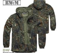 BWuM WINDBREAKER ESTIVO CON ZIP GIACCA ANTIPIOGGIA GIACCA A VENTO SCI ARMY...