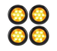 BWVMVB Fanali Posteriori Fanale Posteriore Rotondo Da 2 Pollici Da 12V Con 7 Luci Posizione Laterali LED Lampada Segnalazione Montaggio Filo Auto Camion Rimorchio Trattore