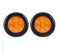 BWVMVB Fanali Posteriori Fanale Posteriore Rotondo Da 2 Pollici Da 12V Con 7 Luci Posizione Laterali LED Lampada Segnalazione Montaggio Filo Auto Camion Rimorchio Trattore