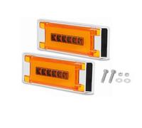 BWVMVB Fanali Posteriori Luce Posizione Laterale A LED Gialla Quadrata Per Camion, 6 Pollici Indicatore Direzione Rimorchio Trattore, Camion Pick-up Autobus ATV Camper 12V 24V