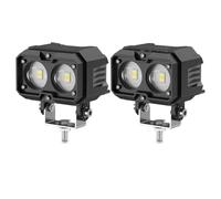 BWVMVB Faretti Faro Anteriore Set Per Doppia Lente DRL Per Moto LED Stroboscopico Riflettore Veicolo Elettrico Ausiliario Strada Anabbaglianti/anabbaglianti Guida(2 Pieces)