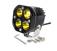 BWVMVB Faretti Faro Anteriore Set Per Luci Guida Per Motociclette, Fendinebbia Barra Luminosa LED 3 Pollici Faretto Quadrato 12V-30V Fascio Luminoso Inondazione(1pcs yellow light)