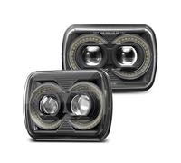 BWVMVB Fari A LED Da 5x7 Pollici Per Wrangler Per YJ Per Cherokee Per XJ Luci Marcia Per Auto 12v DRL 7x6'' Faro Fari Moto